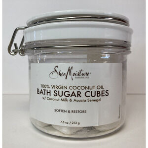 Shea Moisture Bath Sugar Cubes Virgin Coconut Oil Acacia Senegal 7.5 oz